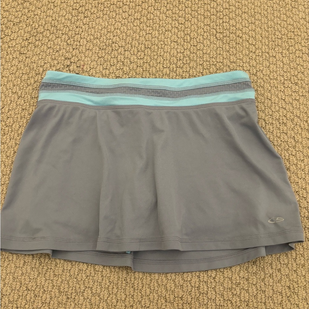 Gray and Blue Athletic Skirt